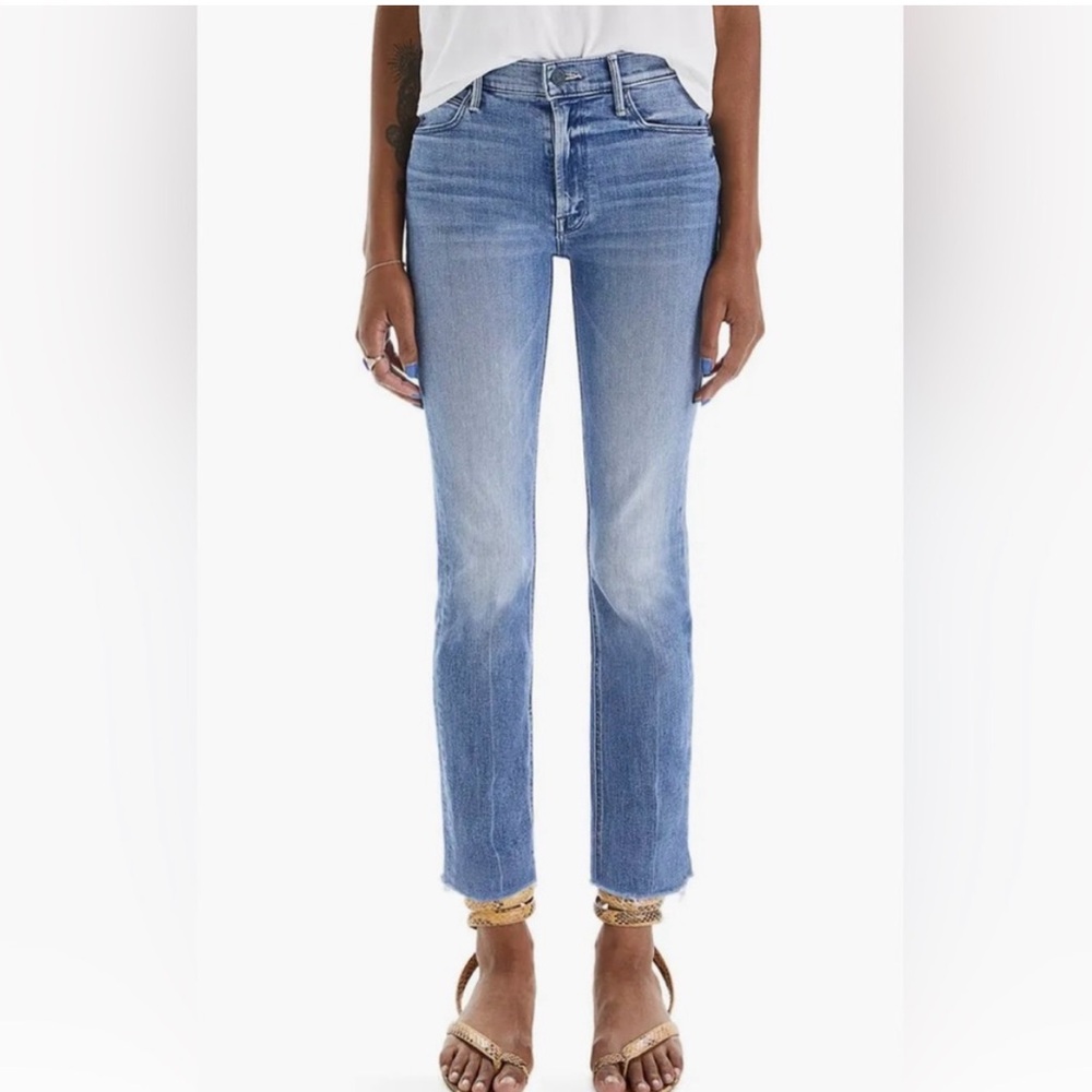 New! Mother mid rise dazzler ankle fray wash we the animals SIZE 31 1294